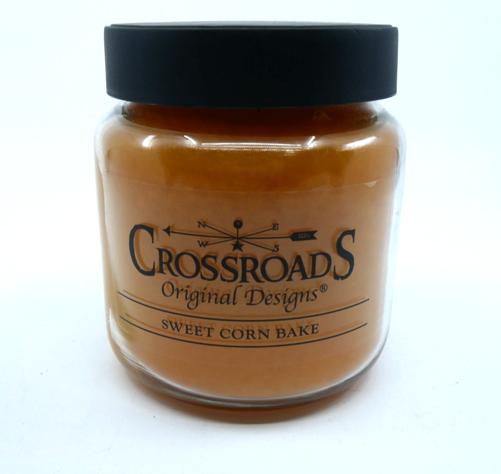 Crossroads Candle 16 Ounce Jar Candle - Sweet Corn Bake, Orange